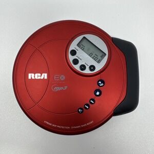 RCA ESP-Xtreme Personal Portable CD Player Model RP2520 Red - Tested & Working